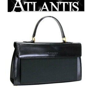 SAINT LAURENT Yves Handbag Black Leather